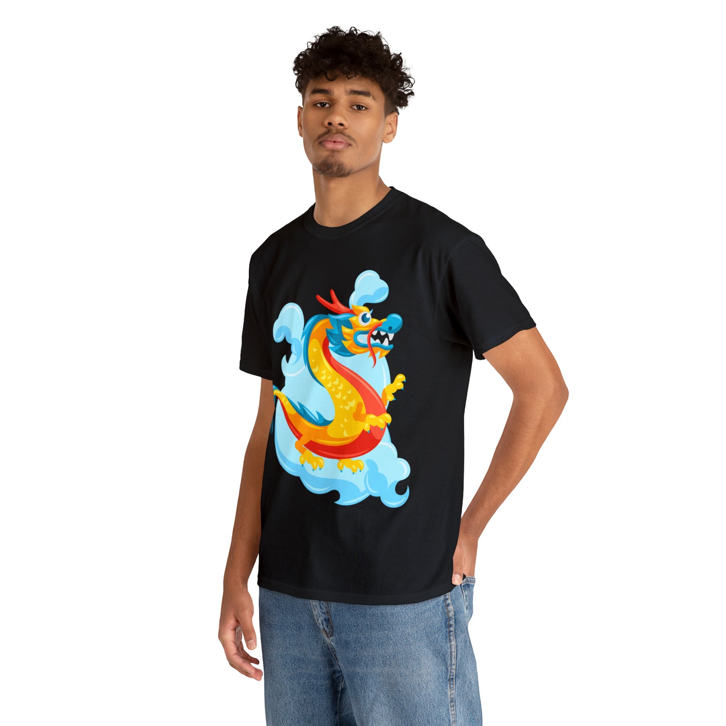 Soluvd Unisex Heavy Cotton Yellow DragonTee