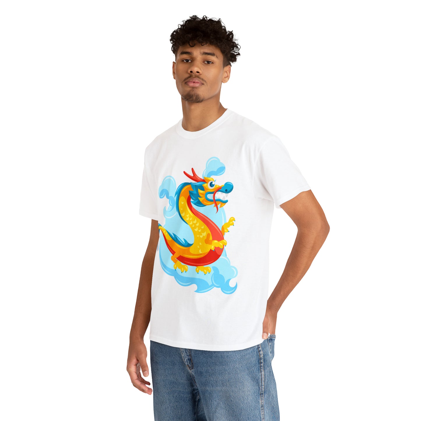 Soluvd Unisex Heavy Cotton Yellow DragonTee