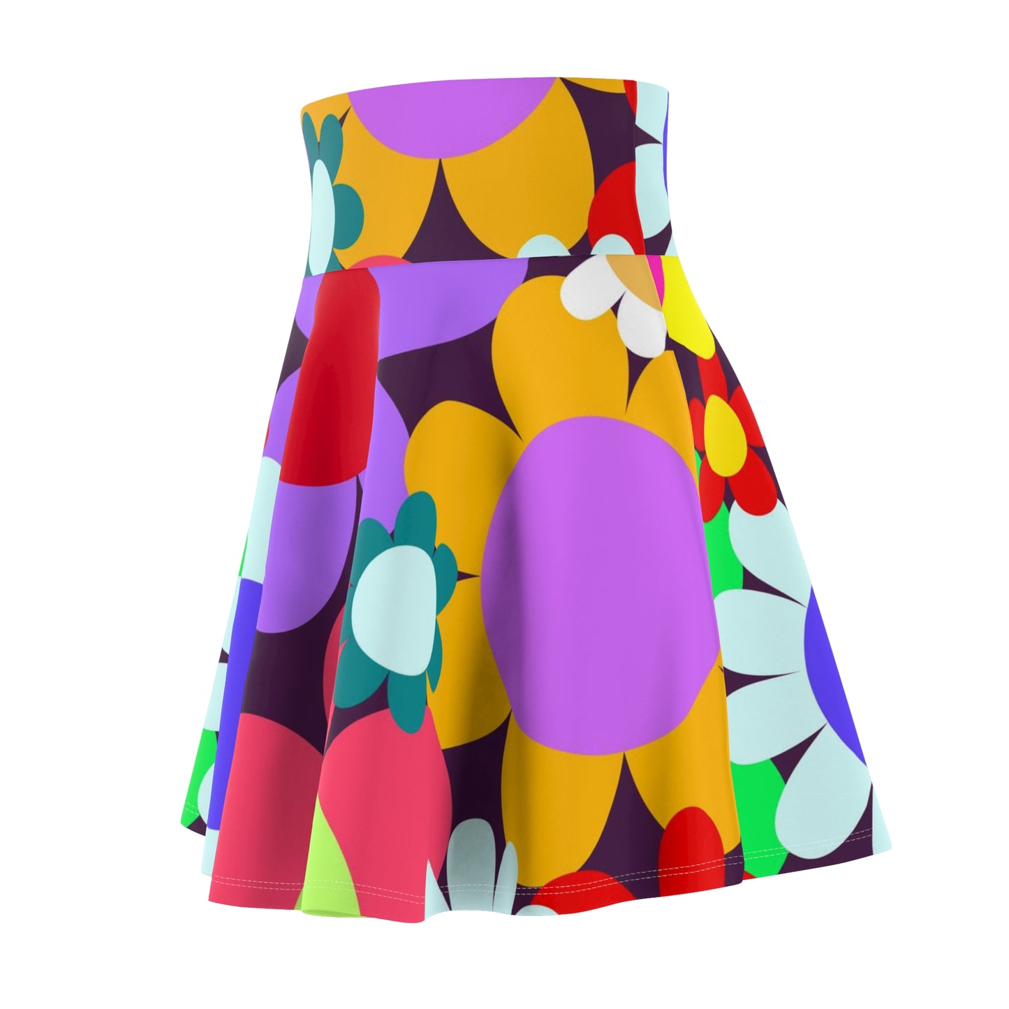 Soluvd Women's Skater Skirt (AOP) Happy Day