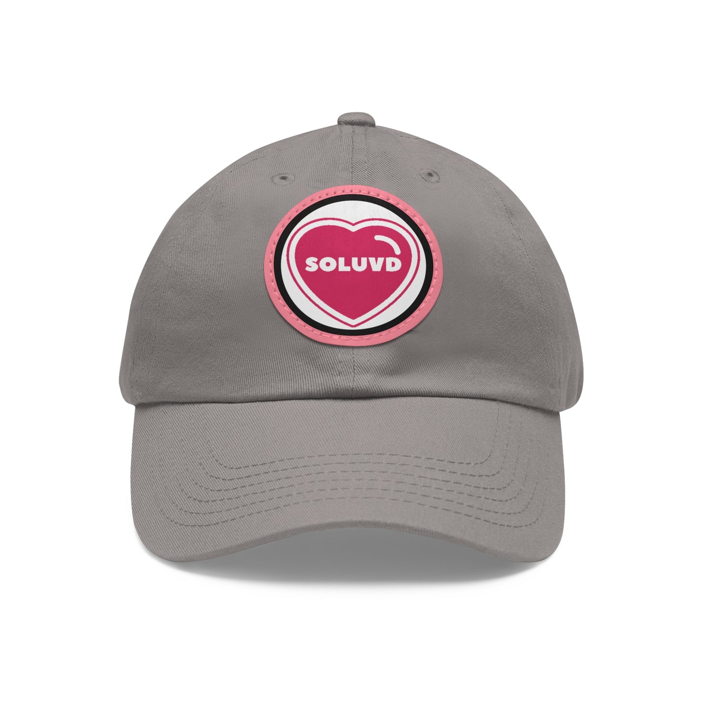 Soluvd Dad Hat with Logo One Leather Patch (Round)