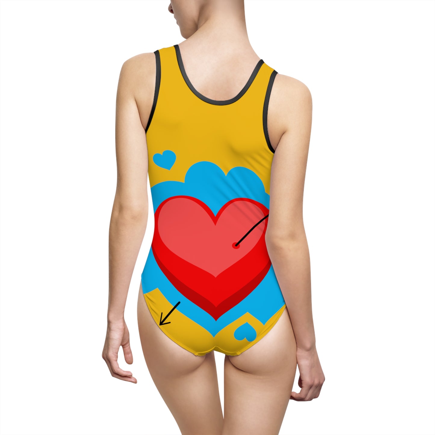 Soluvd Women's Classic One-Piece Swimsuit Heartemis