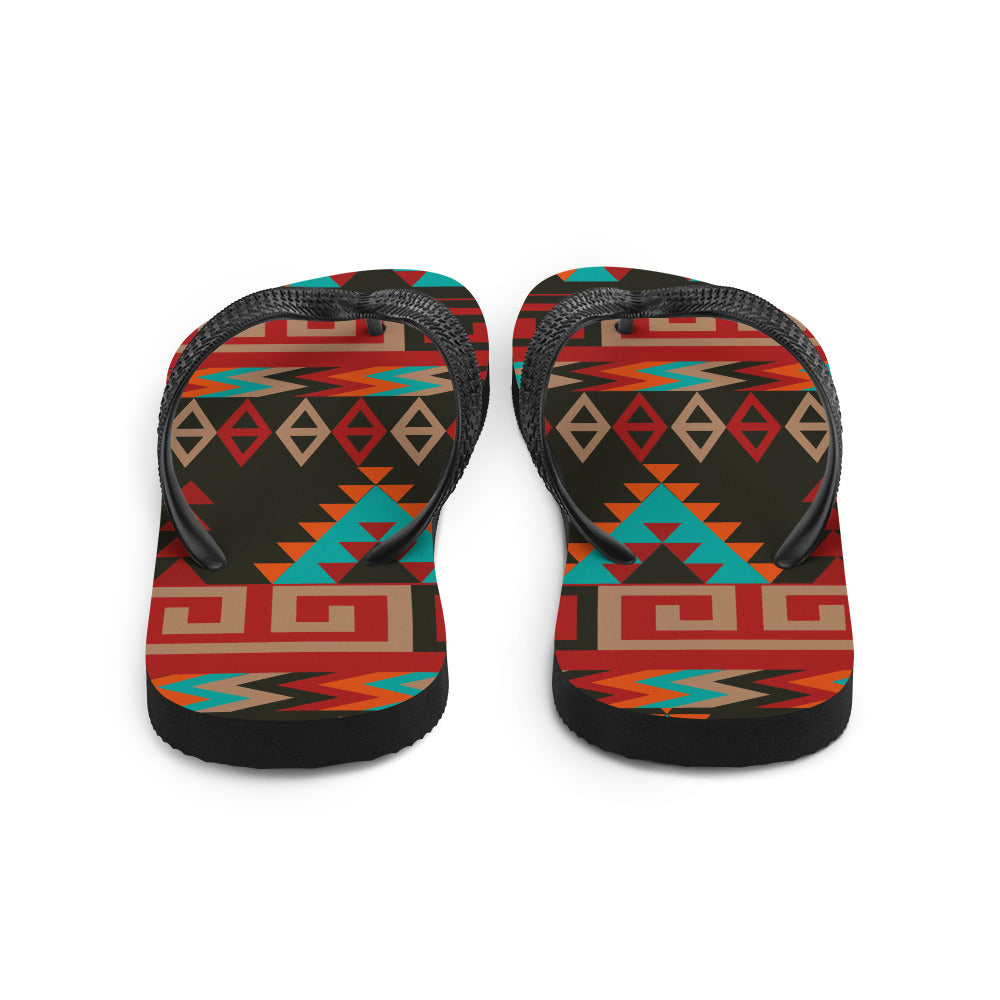 Flip-Flops with Mayan Print