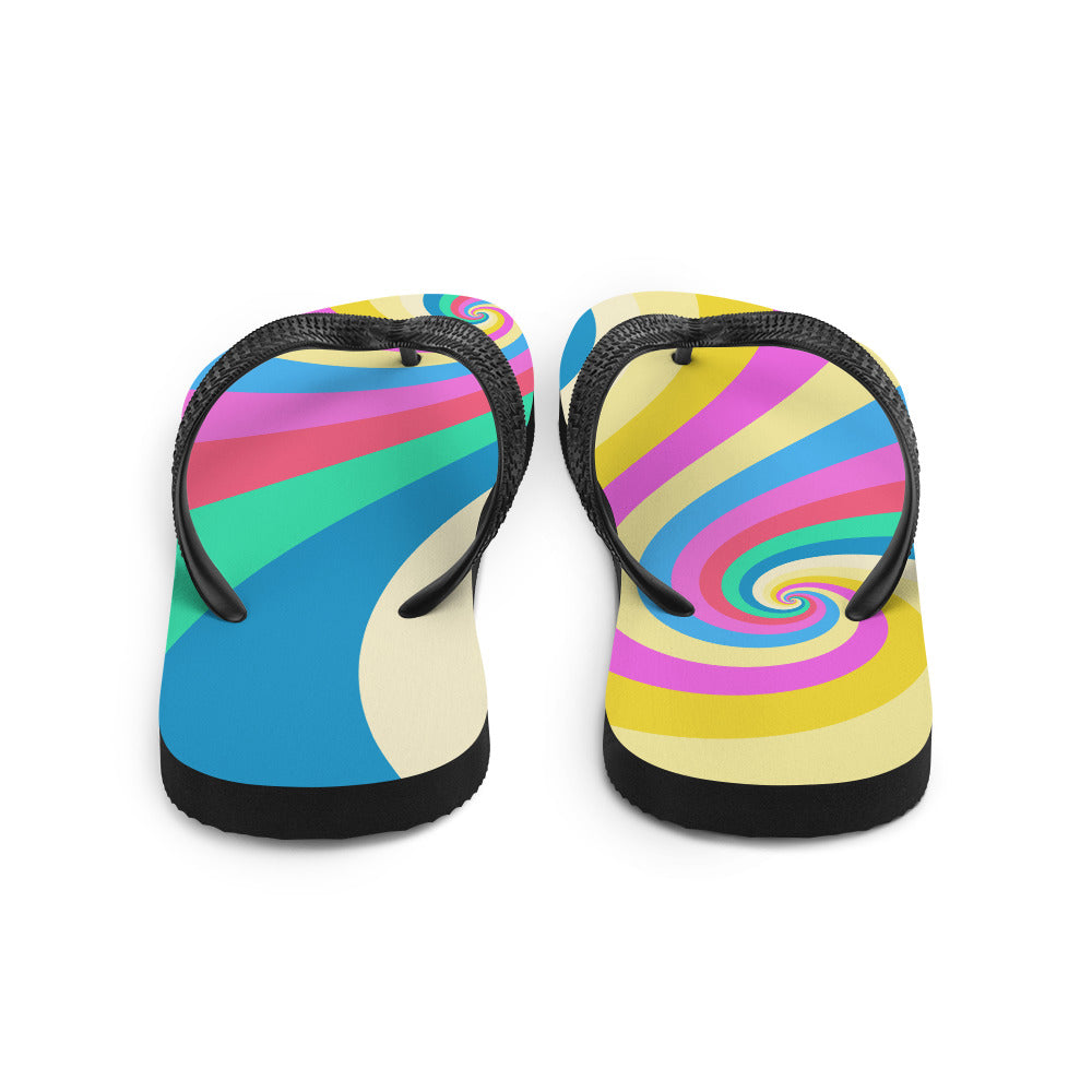 Flip-Flops with Pastel Swirl Print