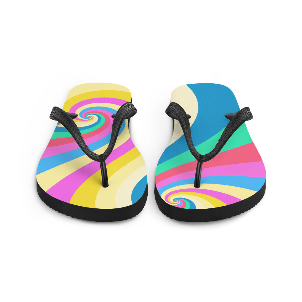 Flip-Flops with Pastel Swirl Print