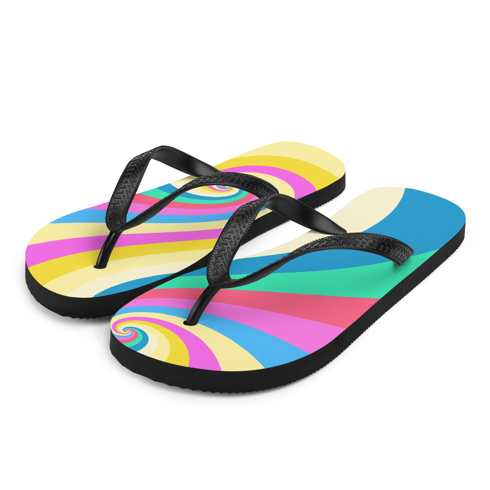 Flip-Flops with Pastel Swirl Print