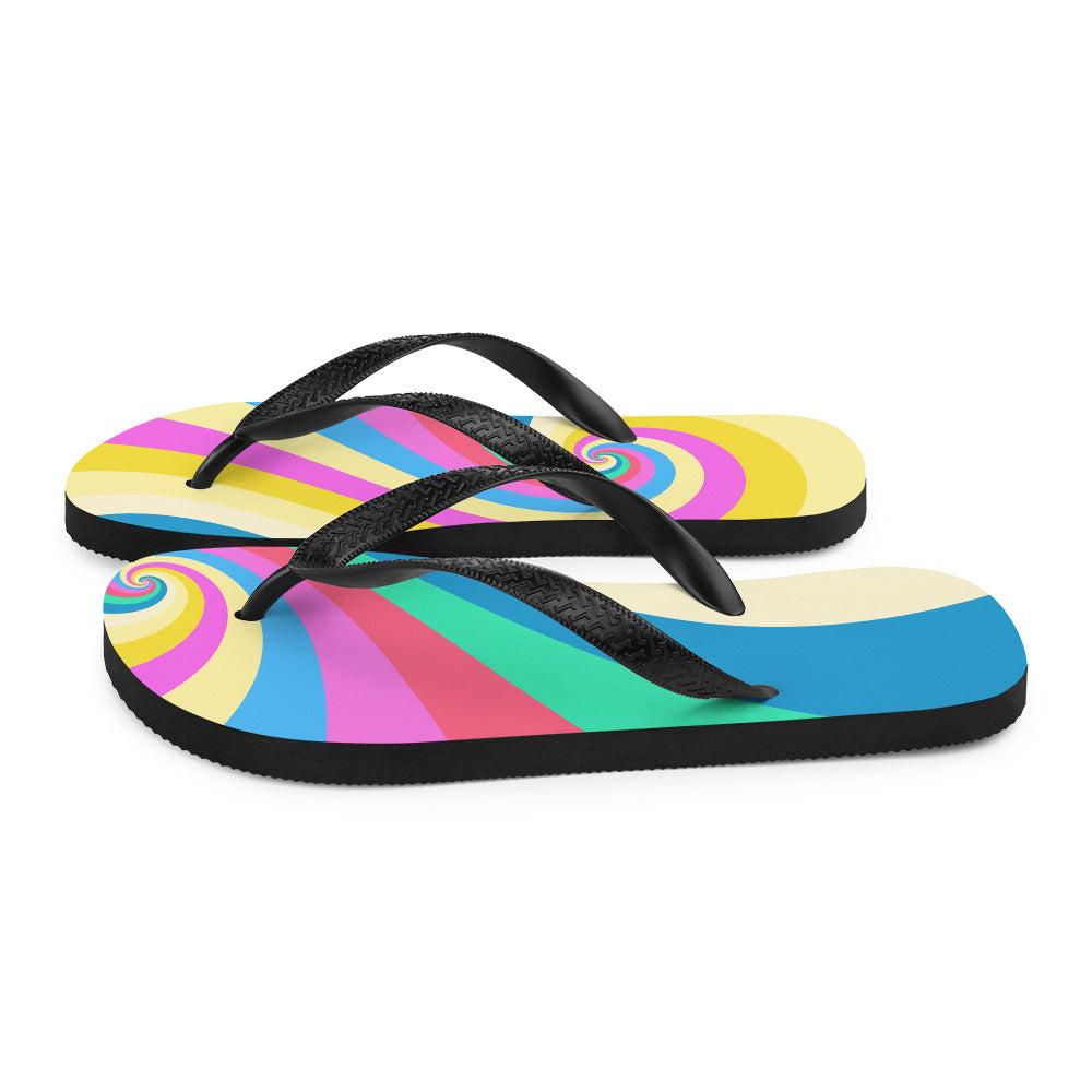 Flip-Flops with Pastel Swirl Print