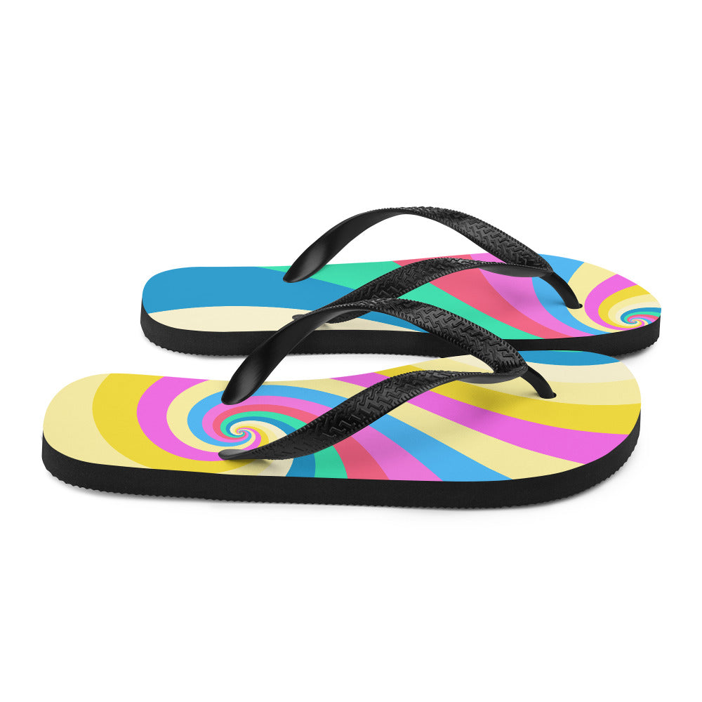 Flip-Flops with Pastel Swirl Print