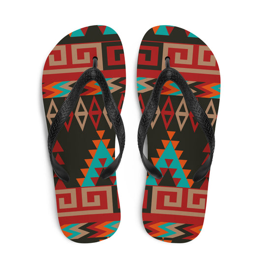 Flip-Flops with Mayan Print