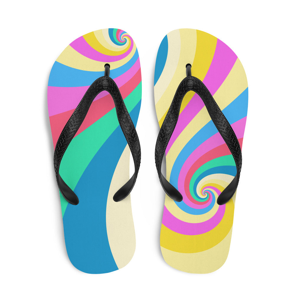 Flip-Flops with Pastel Swirl Print