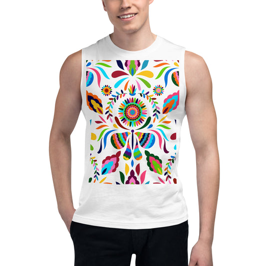 Unisex Muscle Shirt with Sunny Days Print