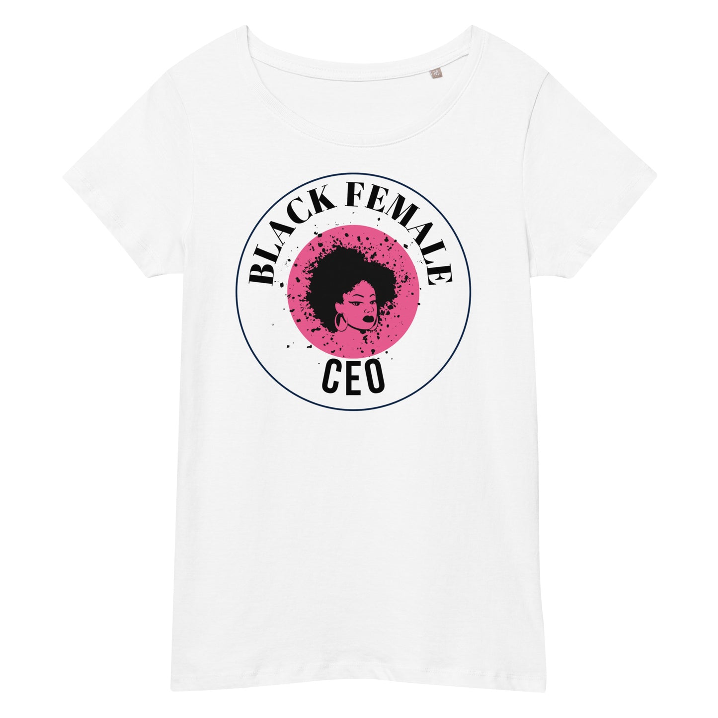 Black Female CEO Women’s basic organic t-shirt White