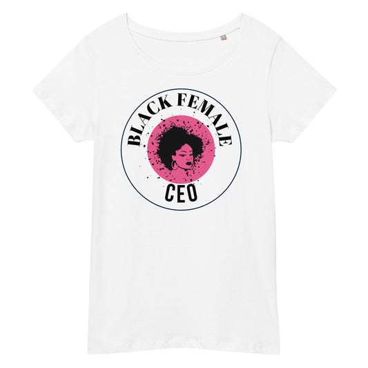 Black Female CEO Women’s basic organic t-shirt White