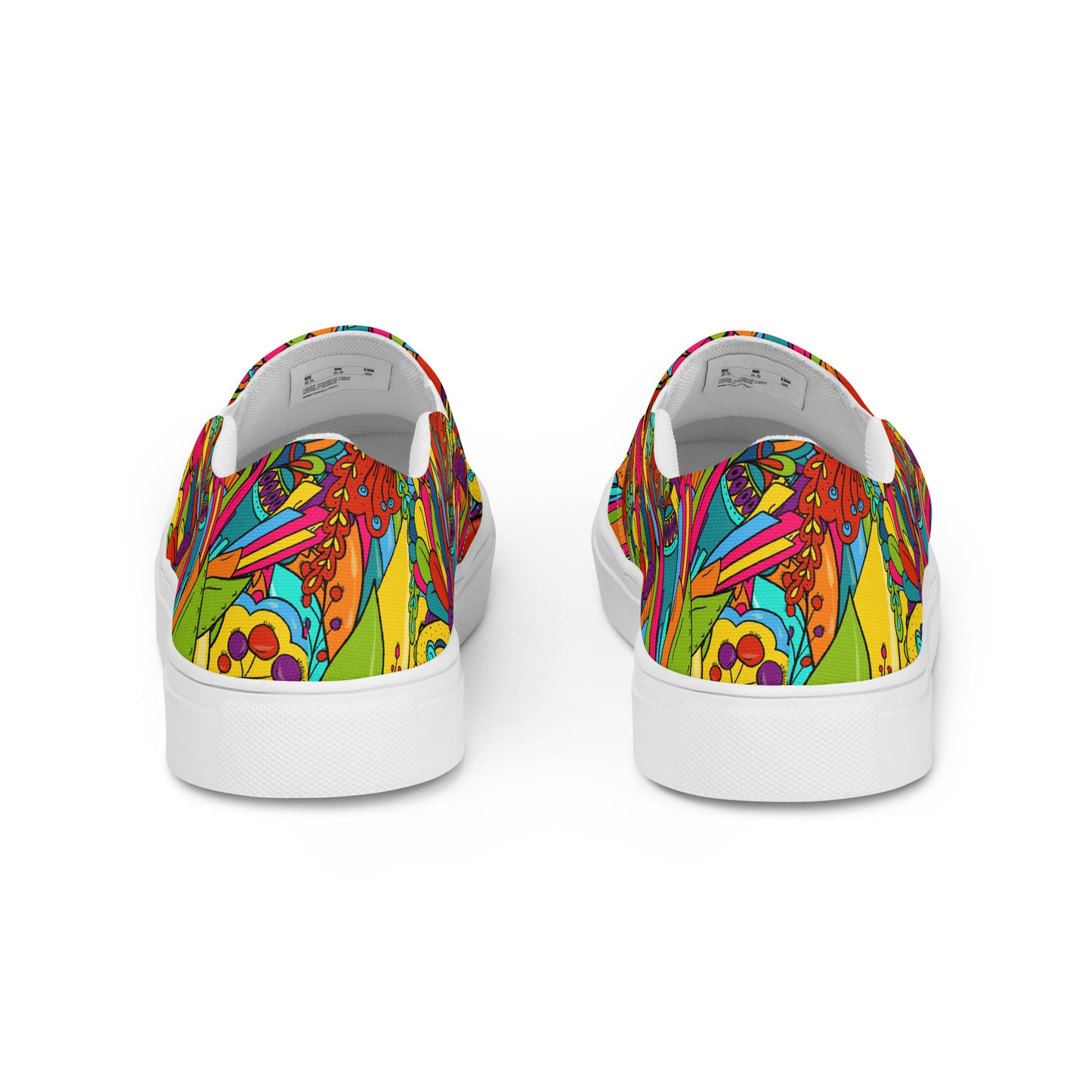 Women’s slip-on canvas shoes with Hippie Paisley Print