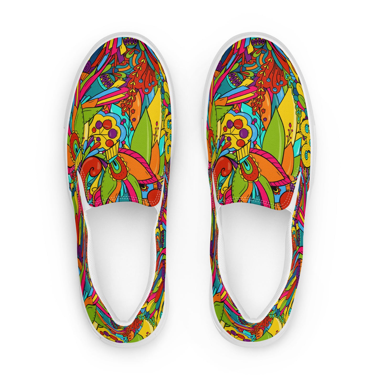 Women’s slip-on canvas shoes with Hippie Paisley Print