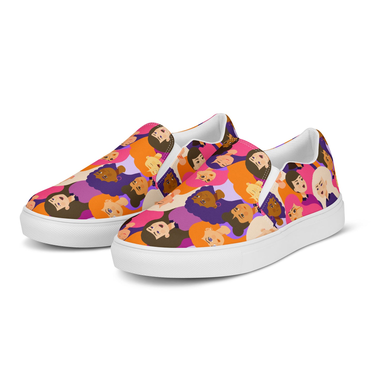 Women’s slip-on canvas shoes with Pink Ladies Print