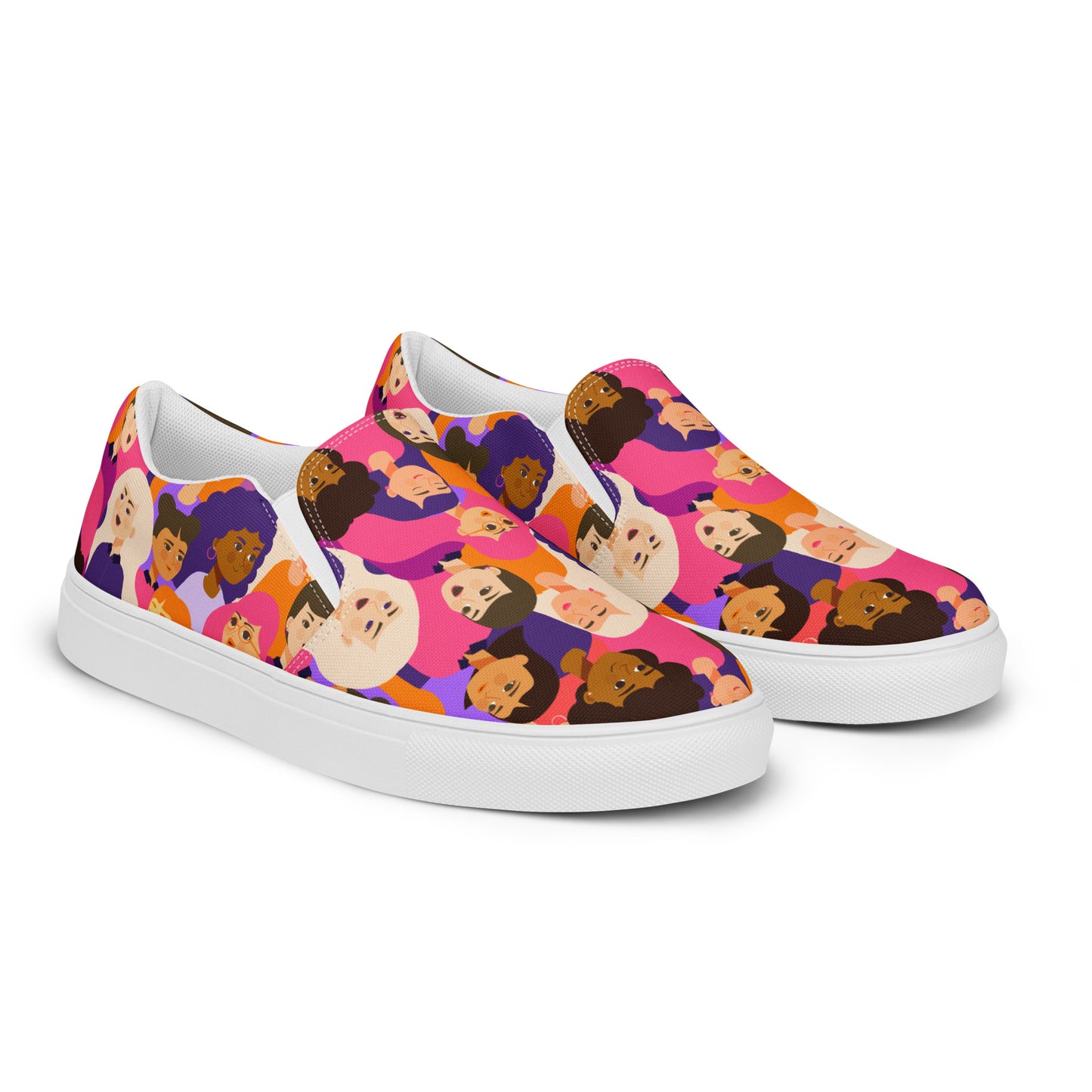 Women’s slip-on canvas shoes with Pink Ladies Print